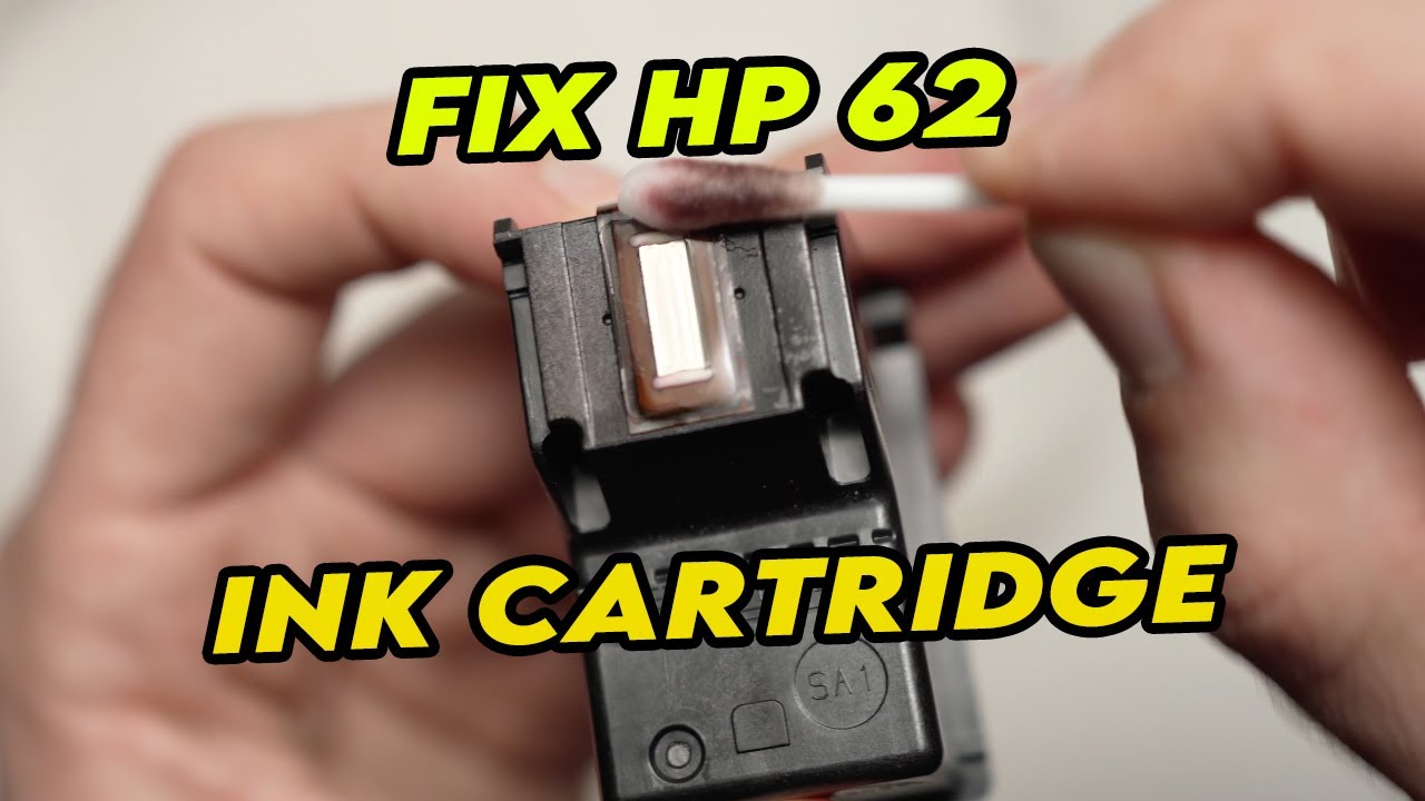 How to Clean Dried HP 62 Ink Cartridge - Printhead Blocked