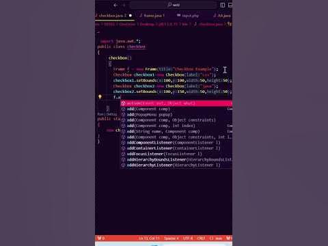 #AWT MADE checkbox in java #vscode - YouTube