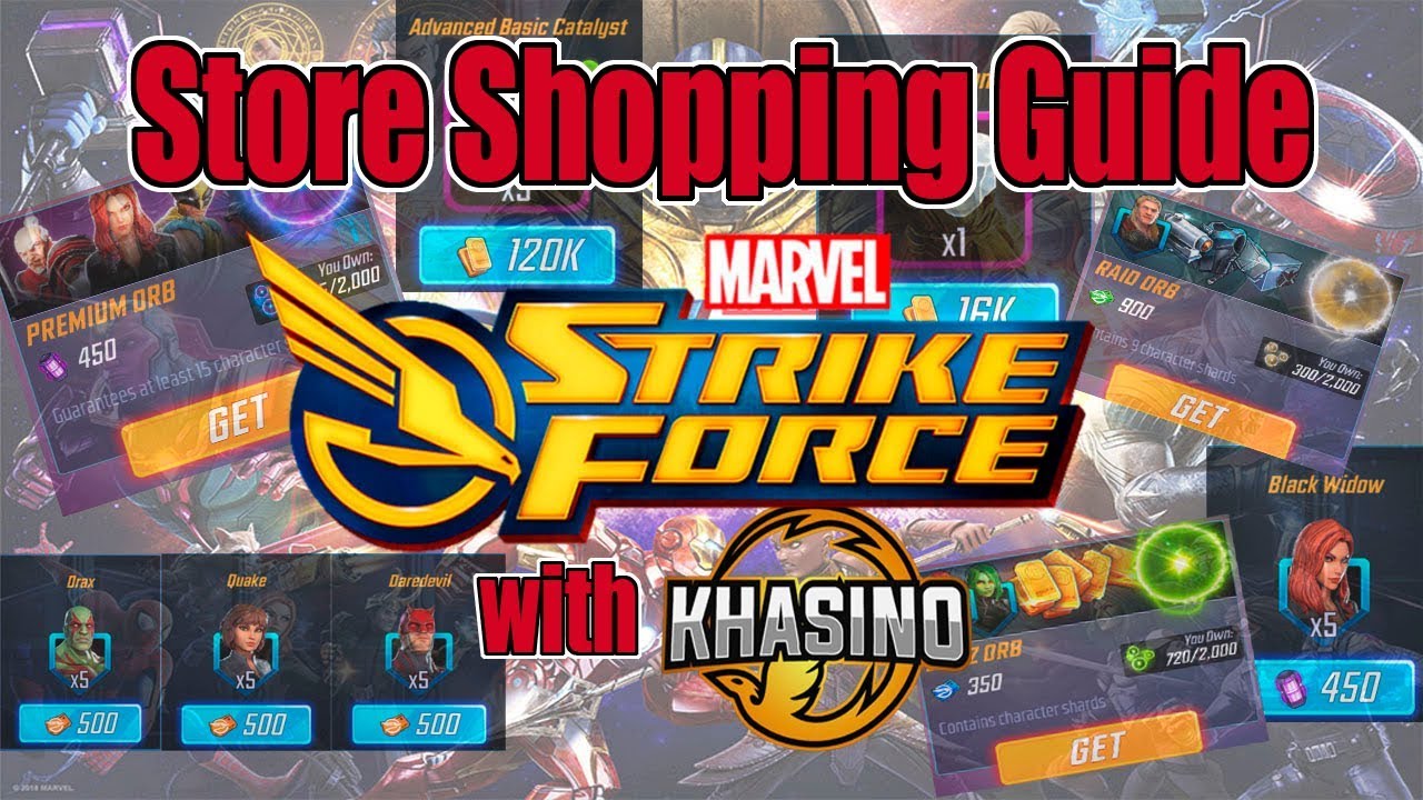 Marvel Strike Force- Shopping GuideSupplies, Arena, Blitz and