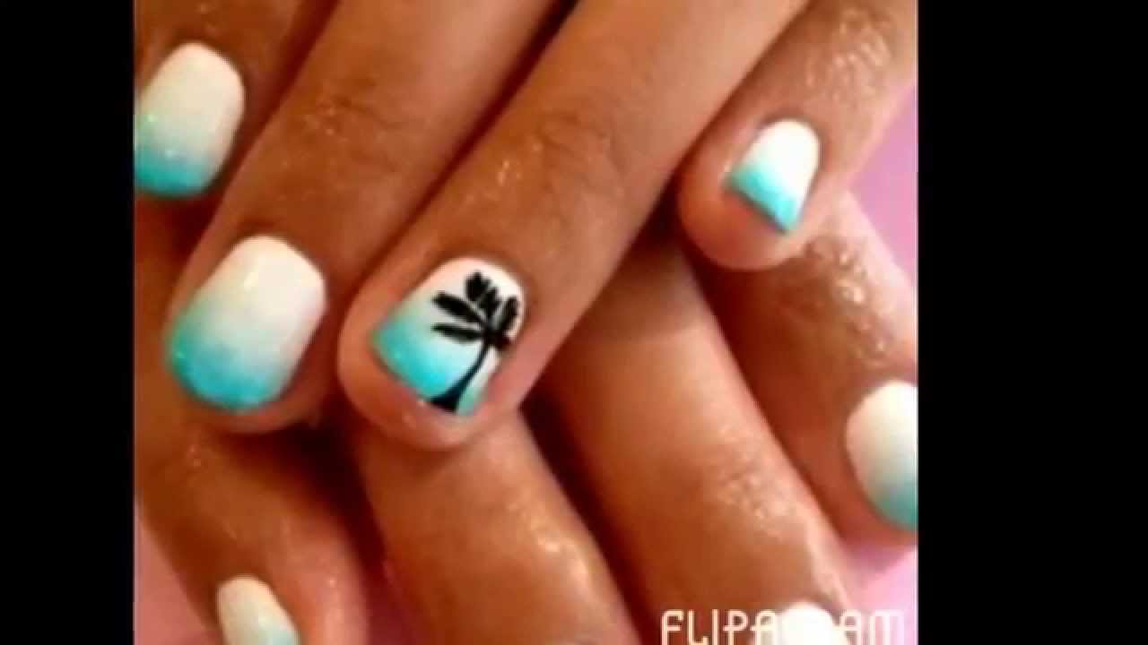 8. Simple Floral Nail Art for Summer - wide 1