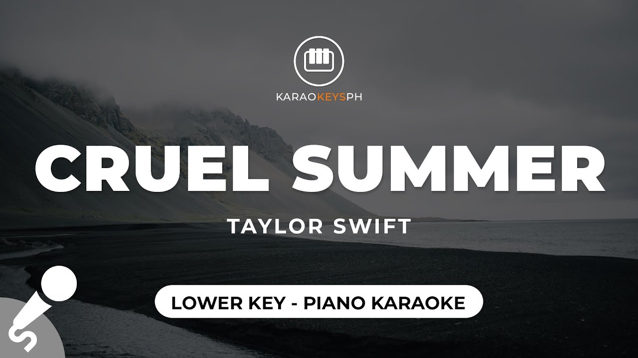 Cruel Summer - Taylor Swift (Lower Key - Piano Karaoke)