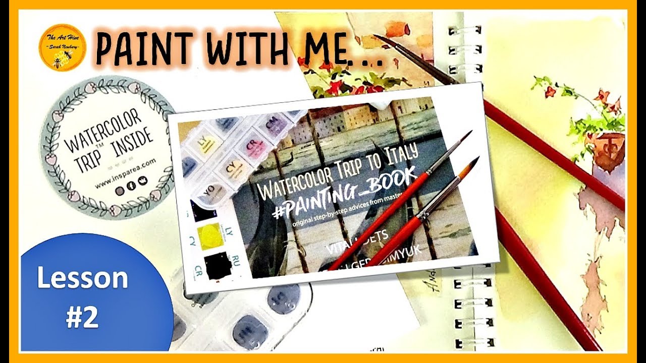 Insparea Watercolor Set Watercolour Trip to Italy, Painting Set for Adults, Paint Kit with Coloring Tutorial Workbook, Art Gift Beginner Sketchbook Wi