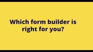 Choosing the right form builder, Part 1 - Zoho One Minute