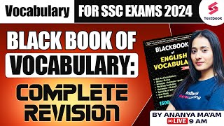 SSC CGL 2024 English | Black Book of Vocabulary | Complete Revision | By Ananya Ma'am