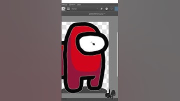 drawing Among us red using mouse 🖱/digital art in krita /🔥