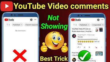 yt Studio App Comment not showing | YouTube Comments Not Showing 2021| YouTube comments problem ?