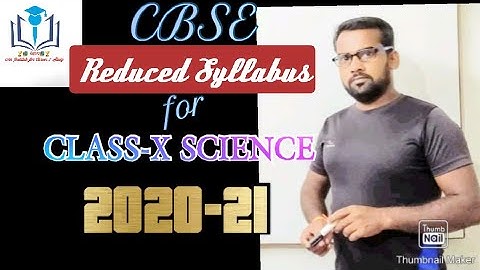 CBSE Class 10th Science Reduced Syllabus 2020-21