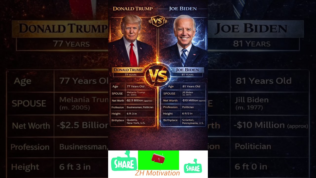 The political face-off between Donald Trump and Joe Biden 