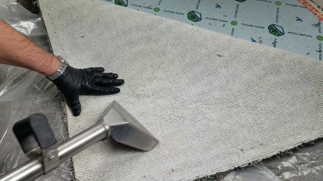 Carpet cleaning both sides of the carpet when dealing with urine damage