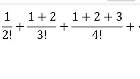 IIT JEE | INFINITE SERIES | exponential series question.