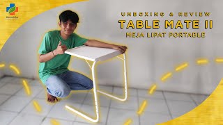 Meja Lipat Laptop Portable Table Mate II Bisa Dilipat Warna Putih Ketinggian Bisa DIatur