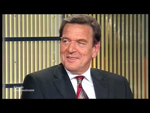 Bundestagswahl 2005: TV Duell Schröder vs Merkel