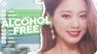 TWICE  AlcoholFree Line Distribution (Color Coded)