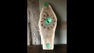 Walnut Resin Wall Clock  First Resin project in new shop :)