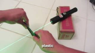 300Mw Green Laser Torch From Dinodirect - Burning Stuff And Overview (Hd!)