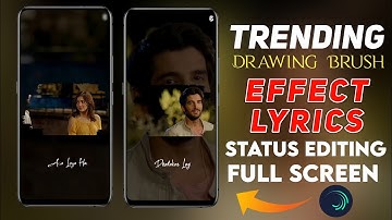 New trending drawing brush Effect lyrics status editing alight motion| hindi tutorial status editing