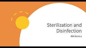 Sterilization and Disinfection