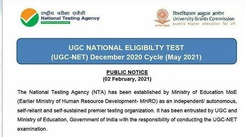NTA UGC NET 2021 EXAM DATE RELEASED