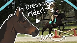 Dressage rider tries jumping! - tack up ...