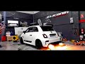 Abarth 595 Stage 3 dyno test flames