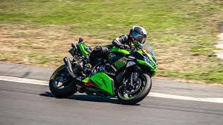 2020 ZX6R On Track || Scorpion Red Power Exhaust