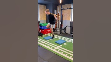 Single leg lateral jump with stick