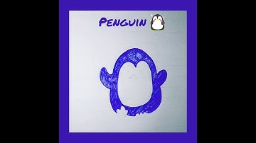 🐧 Cute Penguin Drawing Tutorial 🐧 #viralshorts #ytshorts #drawingforbeginners