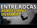 ROVER ZHURONG entre rocas el ROBOT CHINO EN EL PLANETA MARTE misión exploración CHINA EN MARTE