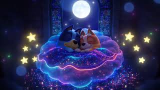 NO ADS Bluey & Bingo Sleep Music 🌕 Cozy Night on a Glowing Bed | Piano for Deep Sleep screenshot 5
