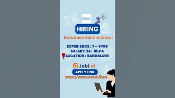 "Oracle Database Administrator at Infosys | 7-9 Years of Expertise | Manage Data Excellence!"