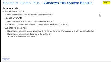 IBM Spectrum Protect Plus 10.1.7 – Windows File Space Protection Enhancements - Demo