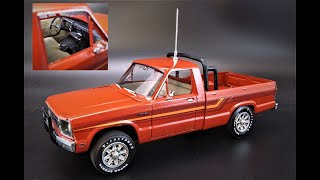 1978 FORD COURIER MINIVAN MINI TRUCK RANGER 1/25 SCALE MODEL KIT BUILD REVIEW AMT1210 MODELROUNDUP