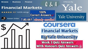 Financial Markets | Coursera | Week 3 Solutions With Honors Quiz Answers | 100% Marks