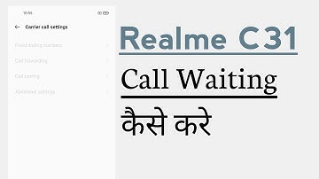 Realme C31 How To Use Call Waiting