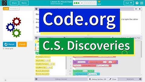 Code.org Lesson 17.2 Mouse Input | Tutorial with Answers | C.S. Discoveries Unit 3