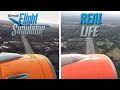 Microsoft flight simulator fs2020 vs real life  landing in gatwick uk