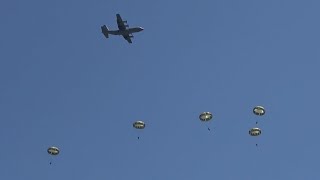 C-130から第一空挺団パラシュート降下 横田基地 日米友好祭 Friendship Festival2024