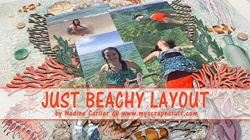 Just Beachy Mixed Media Scrapbook Layout