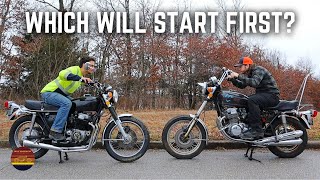 Dual CB750 First Starts!  Which Will Start First?
