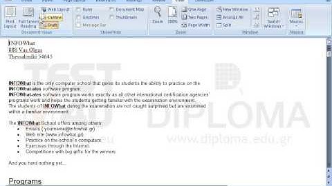 Change the view of the document into Print Layout.