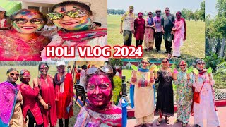 HOLI VLOG 2024 | HOLI CELEBRATION | BASUNDHARA KI HOLI | HOLI GAMES | YUMMY FOOD DANCE FULL MASTI