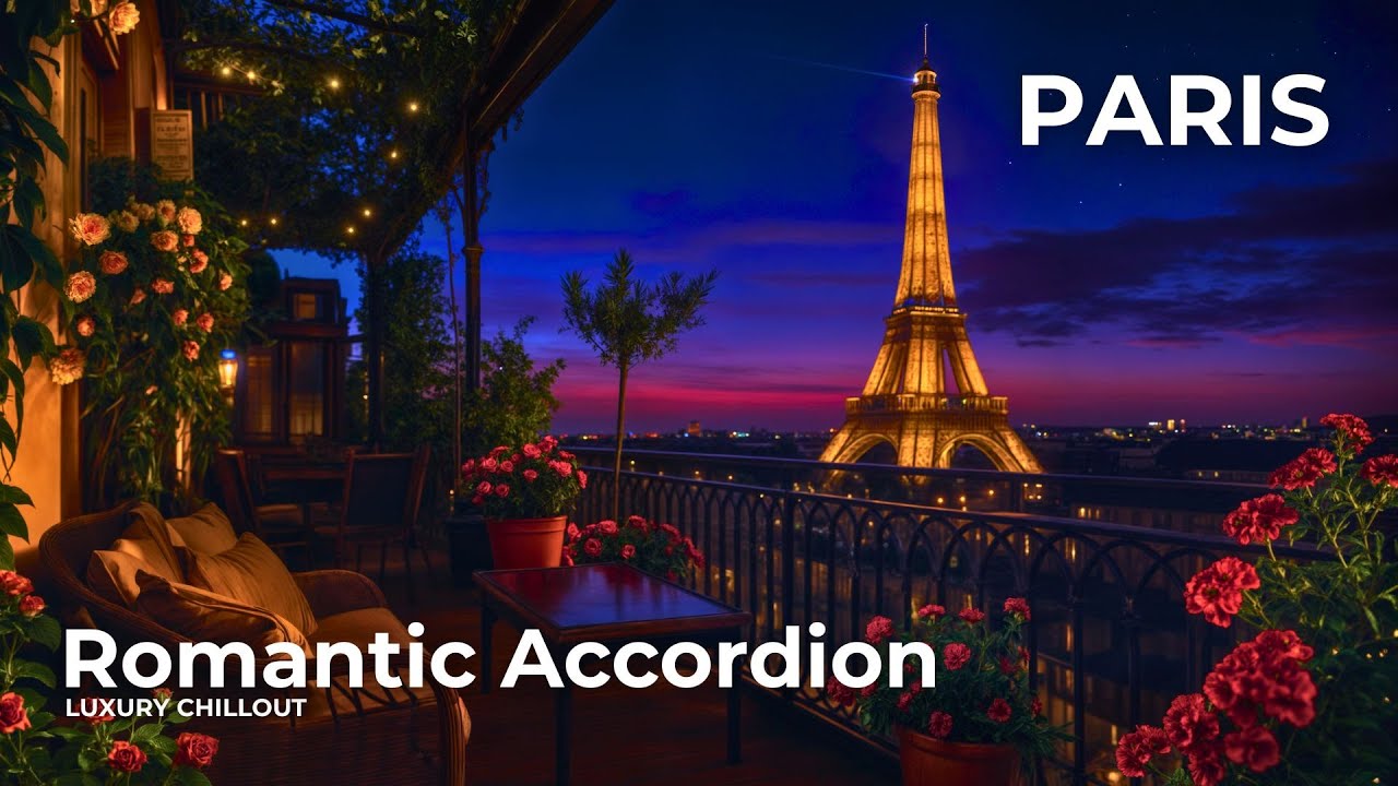 Paris Balcony Sunset – Romantic French Accordion & Acoustic Guitar Lounge