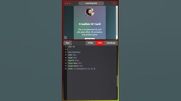 3D Glass Card | HTML CSS JavaScript