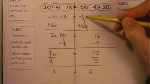 Solving Equations with Combining Like Terms and Variables on Both Sides