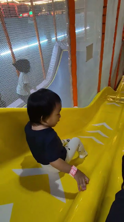 Enjoying the long slide