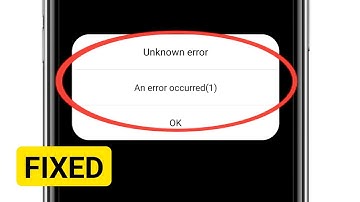 Unknown error An error occurred (1) Problem in Redmi Xiaomi Phone