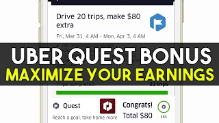 UBER QUEST WEEKLY BONUS INCENTIVE How To Maximize Your Driver Earnings