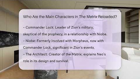 Who Are the Main Characters in The Matrix Reloaded? - The SciFi Reel