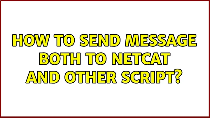 How to send message both to netcat and other script?