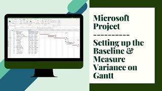 Video 13 Module 8 - Setting up the Baseline & Measure Variance on Gantt | Microsoft Project Series